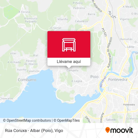 Mapa Rúa Coruxa - Albar (Poio)
