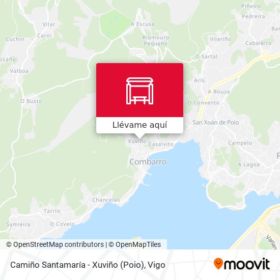 Mapa Camiño Santamaría - Xuviño (Poio)