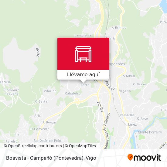 Mapa Boavista - Campañó (Pontevedra)