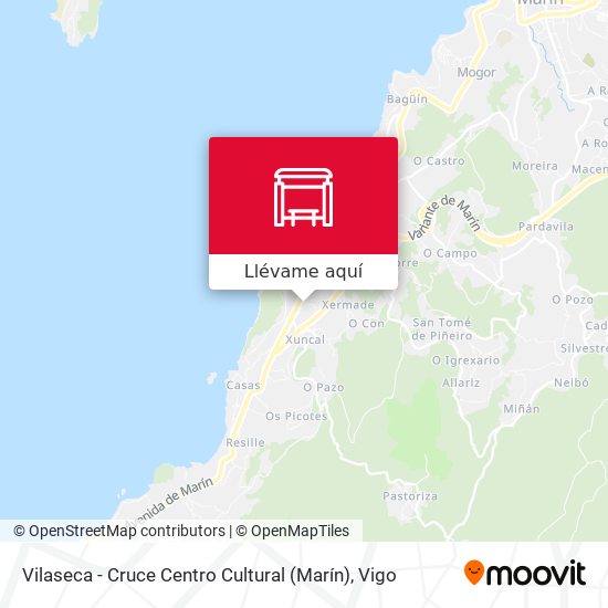Mapa Vilaseca - Cruce Centro Cultural (Marín)