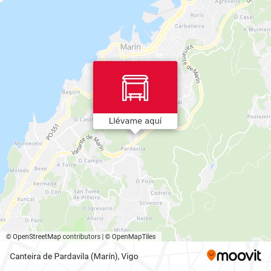 Mapa Canteira de Pardavila (Marín)