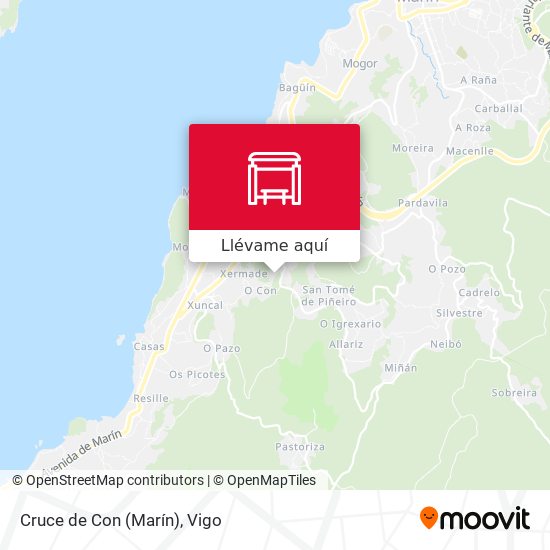Mapa Cruce de Con (Marín)