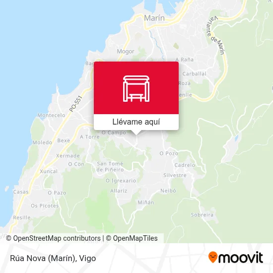 Mapa Rúa Nova (Marín)