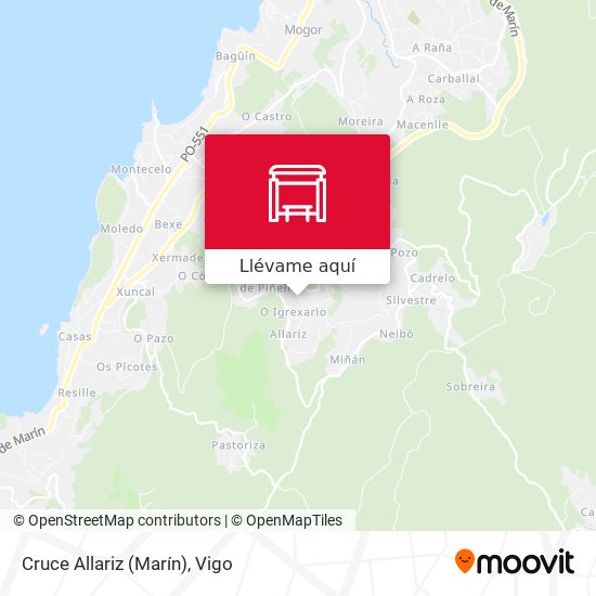 Mapa Cruce Allariz (Marín)
