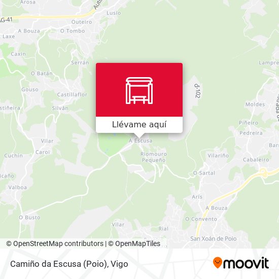 Mapa Camiño da Escusa (Poio)