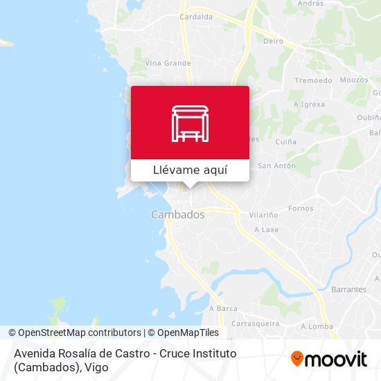Mapa Avenida Rosalía de Castro - Cruce Instituto (Cambados)