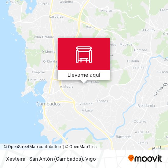 Mapa Xesteira - San Antón (Cambados)