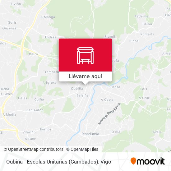 Mapa Oubiña - Escolas Unitarias (Cambados)