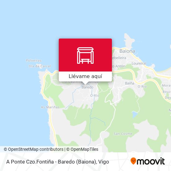 Mapa A Ponte Czo.Fontiña - Baredo (Baiona)