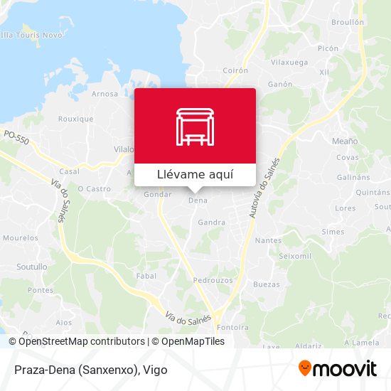 Mapa Praza-Dena (Sanxenxo)