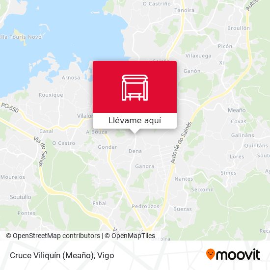 Mapa Cruce Viliquín (Meaño)