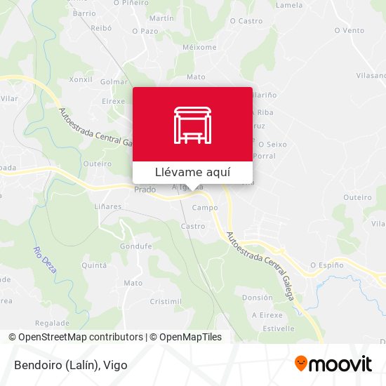 Mapa Bendoiro (Lalín)