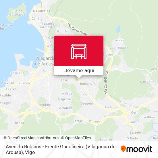 Mapa Avenida Rubiáns - Frente Gasolineira (Vilagarcía de Arousa)