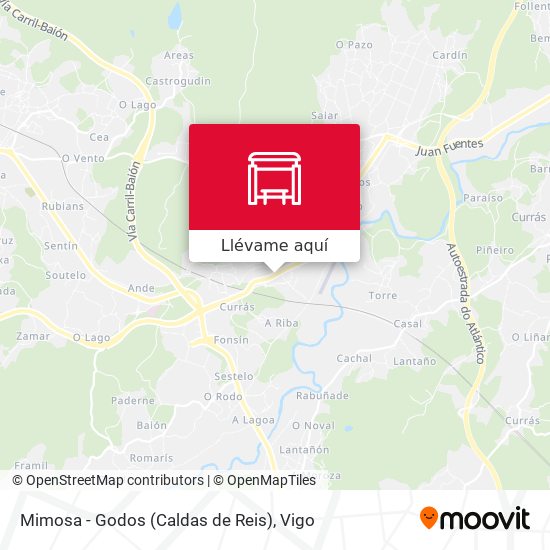 Mapa Mimosa - Godos (Caldas de Reis)