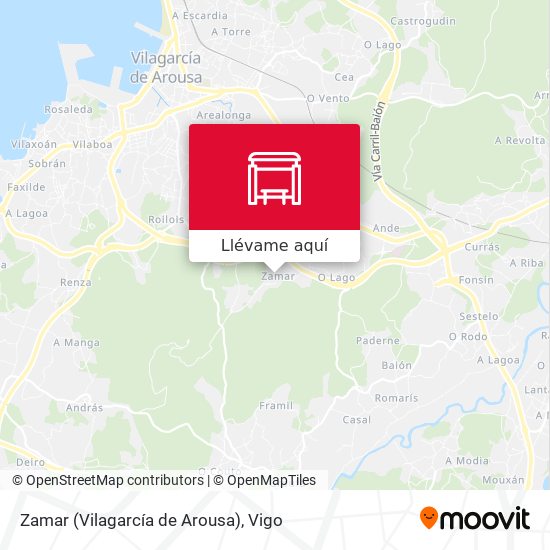 Mapa Zamar (Vilagarcía de Arousa)