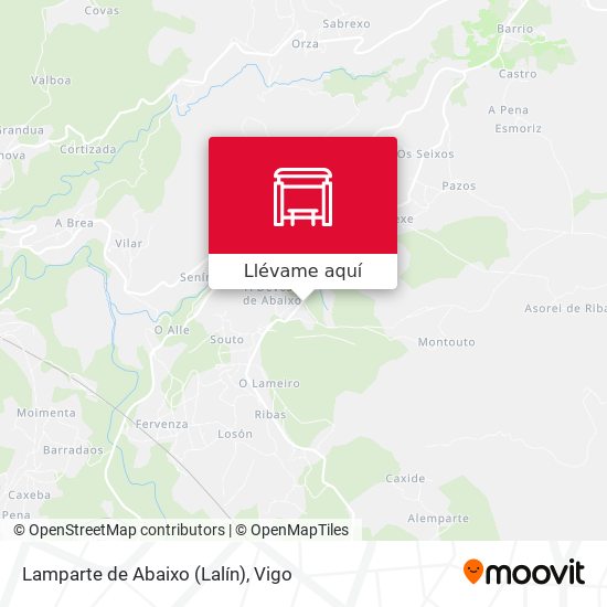 Mapa Lamparte de Abaixo (Lalín)