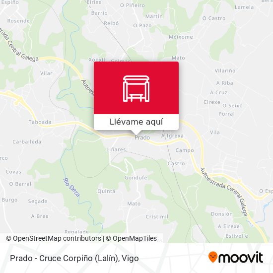 Mapa Prado - Cruce Corpiño (Lalín)