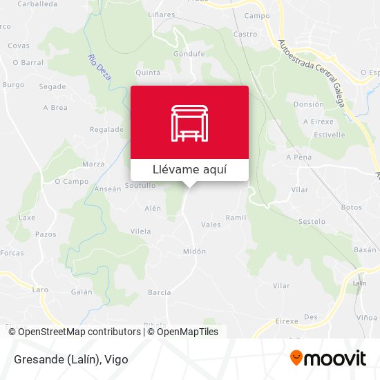 Mapa Gresande (Lalín)