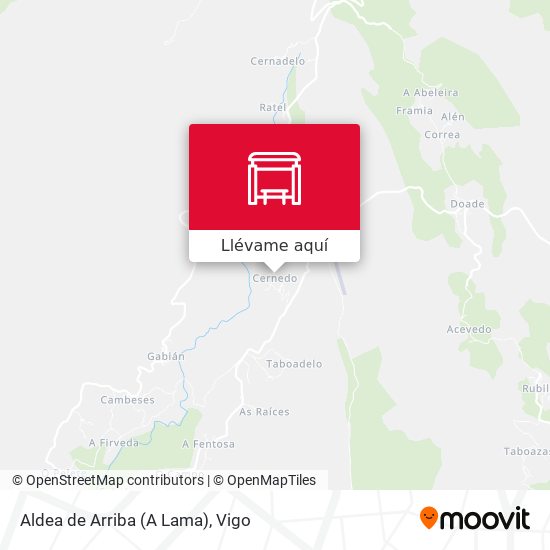 Mapa Aldea de Arriba (A Lama)