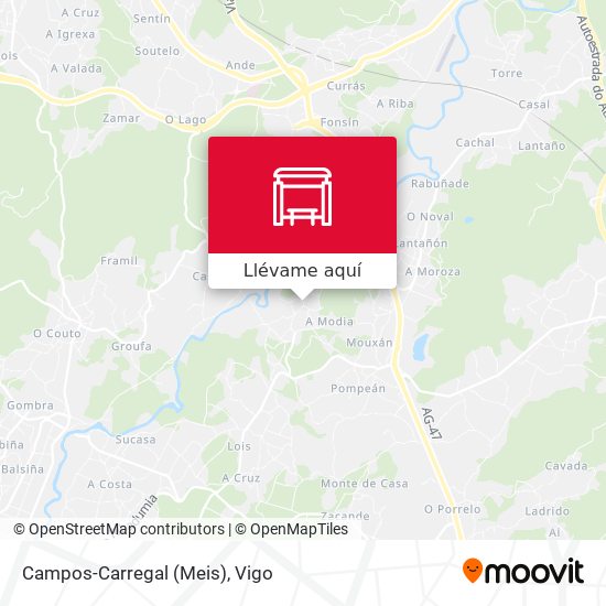 Mapa Campos-Carregal (Meis)