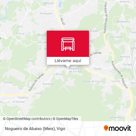 Mapa Nogueiro de Abaixo (Meis)
