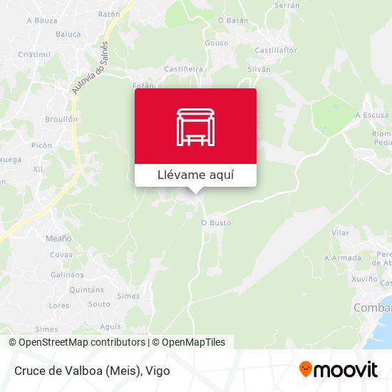 Mapa Cruce de Valboa (Meis)