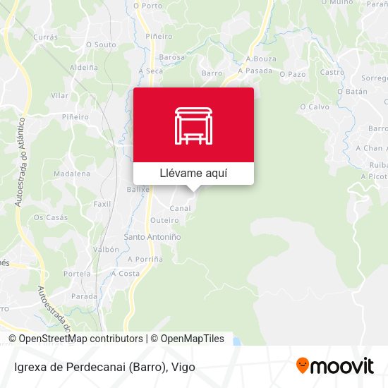 Mapa Igrexa de Perdecanai (Barro)