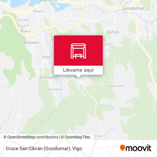 Mapa Cruce San Cibrán (Gondomar)