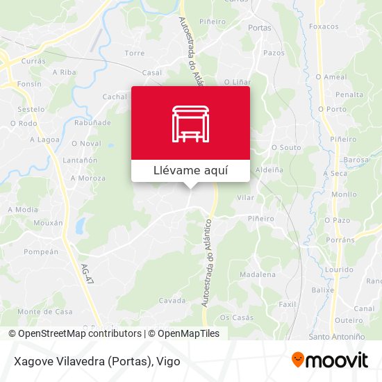 Mapa Xagove Vilavedra (Portas)