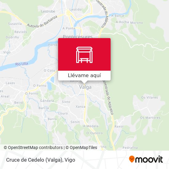 Mapa Cruce de Cedelo (Valga)