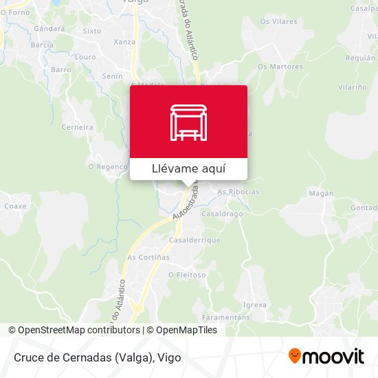 Mapa Cruce de Cernadas (Valga)