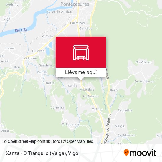 Mapa Xanza - O Tranquilo (Valga)