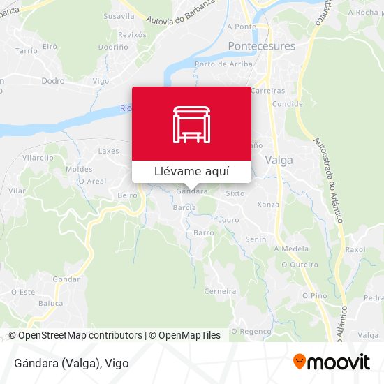 Mapa Gándara (Valga)