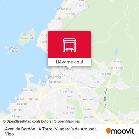 Mapa Avenida Berdón - A Torre (Vilagarcía de Arousa)
