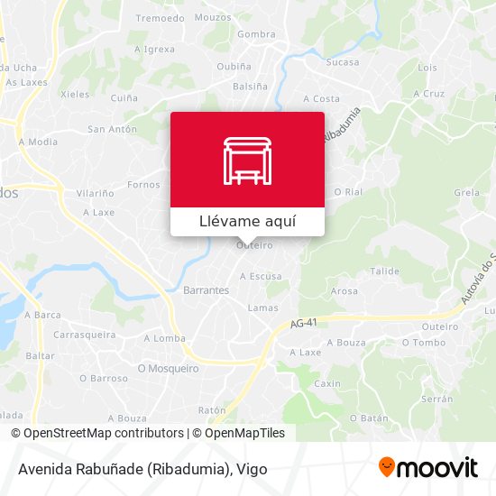 Mapa Avenida Rabuñade (Ribadumia)
