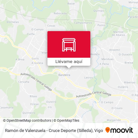 Mapa Ramón de Valenzuela - Cruce Deporte (Silleda)