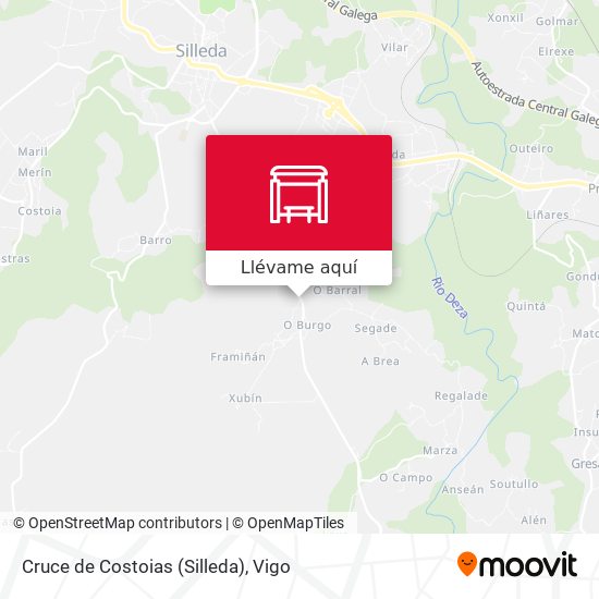 Mapa Cruce de Costoias (Silleda)