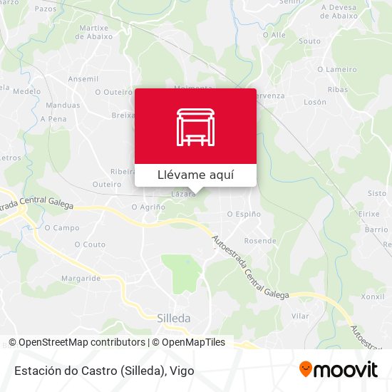 Mapa Estación do Castro (Silleda)