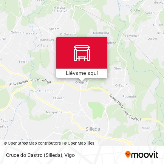Mapa Cruce do Castro (Silleda)