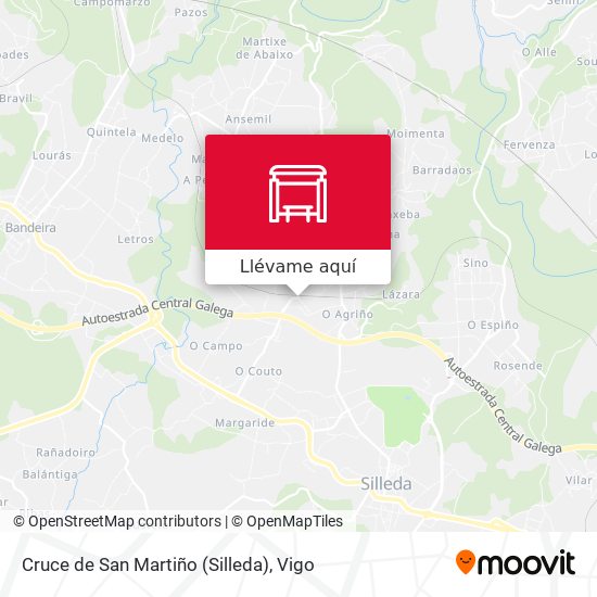 Mapa Cruce de San Martiño (Silleda)