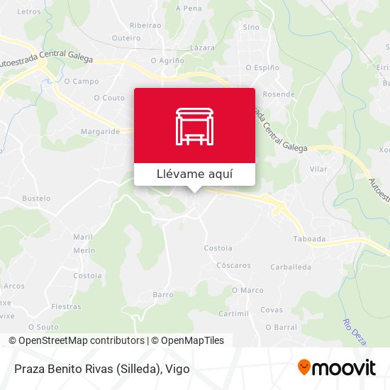 Mapa Praza Benito Rivas (Silleda)