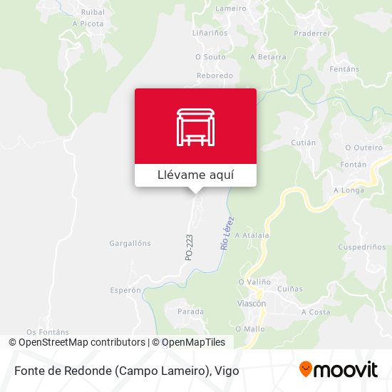 Mapa Fonte de Redonde (Campo Lameiro)