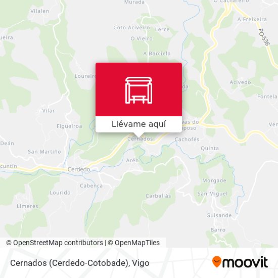 Mapa Cernados (Cerdedo-Cotobade)