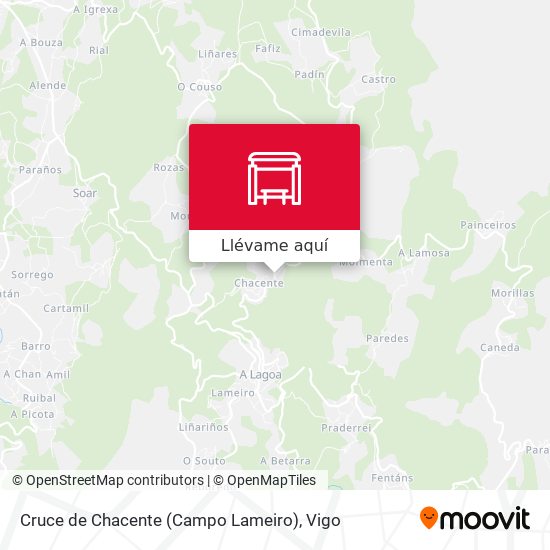 Mapa Cruce de Chacente (Campo Lameiro)