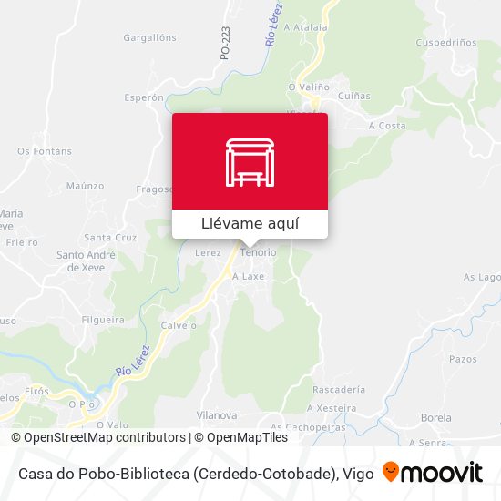 Mapa Casa do Pobo-Biblioteca (Cerdedo-Cotobade)