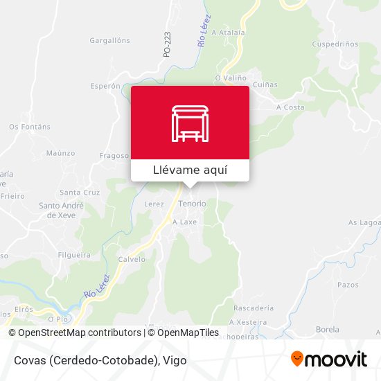 Mapa Covas (Cerdedo-Cotobade)