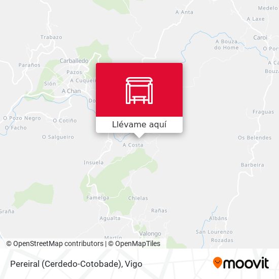 Mapa Pereiral (Cerdedo-Cotobade)
