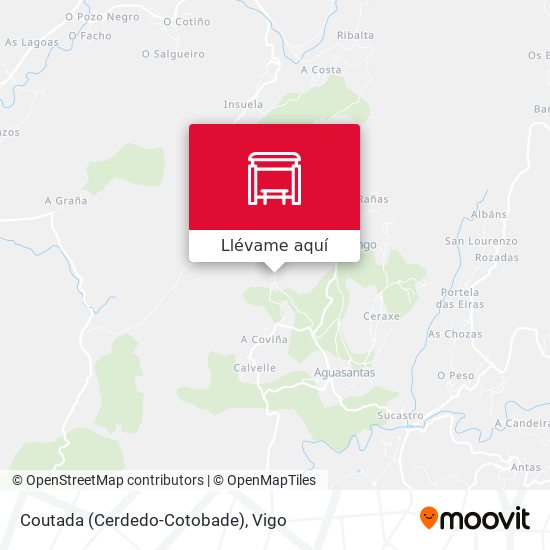 Mapa Coutada (Cerdedo-Cotobade)