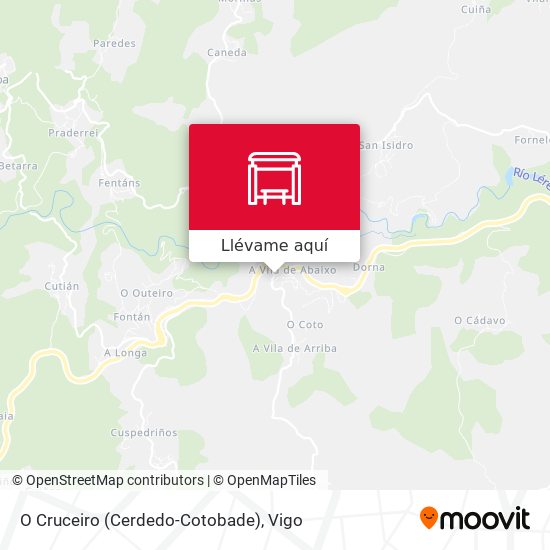 Mapa O Cruceiro (Cerdedo-Cotobade)