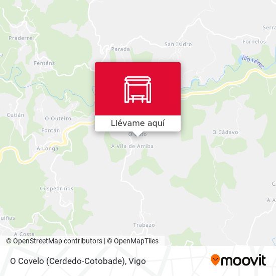 Mapa O Covelo (Cerdedo-Cotobade)